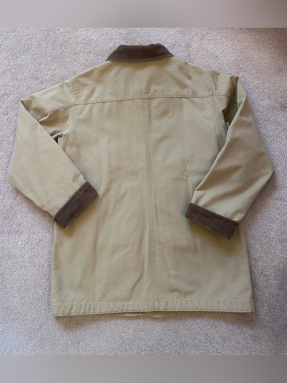 LL Bean Adirondack Barn Coat Chore Flannel Lined Corduroy Collar Women’s Medium - Picture 4 of 15